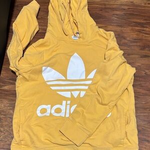 Adidas Golden Hoodie with White Trefoil